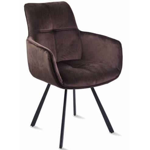 Armchair LIVIA dark brown