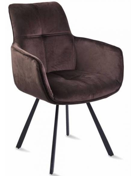 Armchair LIVIA dark brown