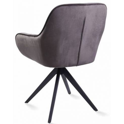 Poltrona girevole MOON grigio scuro