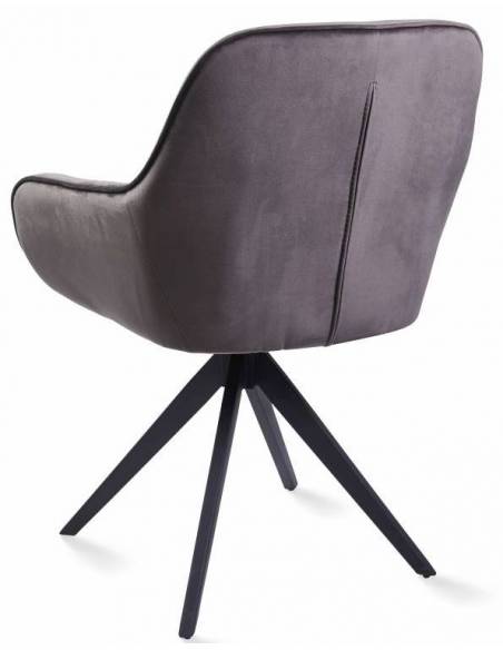 Poltrona girevole MOON grigio scuro