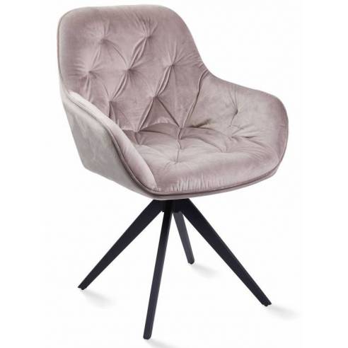 Poltrona girevole MOON grigio chiaro