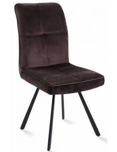 Sedia girevole VIA marrone scuro