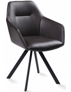 Armchair LINDA dark grey