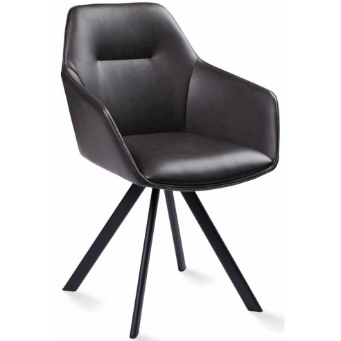 Armchair LINDA dark grey