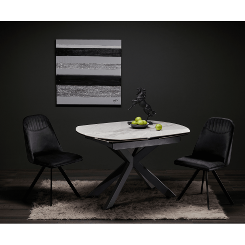 Tavolo allungabile TORRE calacatta 120(178)x90x78h