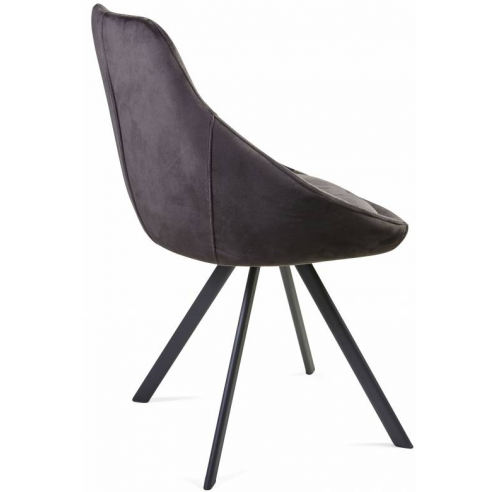 Sedia girevole ALUMNA grigio scuro