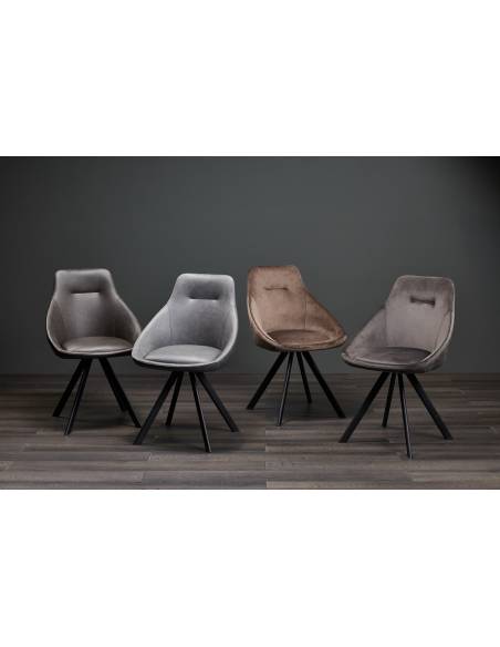 Sedia girevole ALUMNA grigio scuro