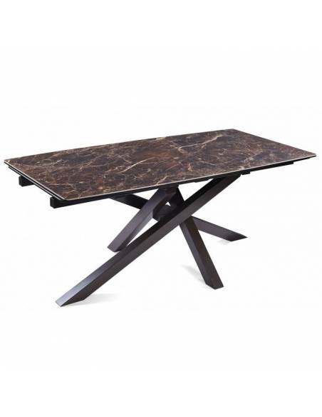 Extendable dining table ARTISTICO dark emperador 180(260)x90x75h