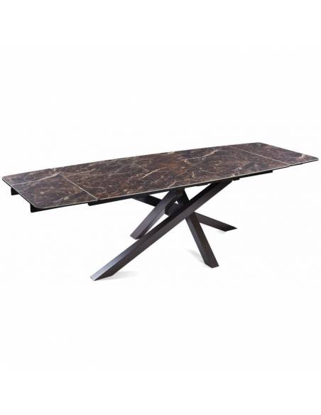Extendable dining table ARTISTICO dark emperador 180(260)x90x75h