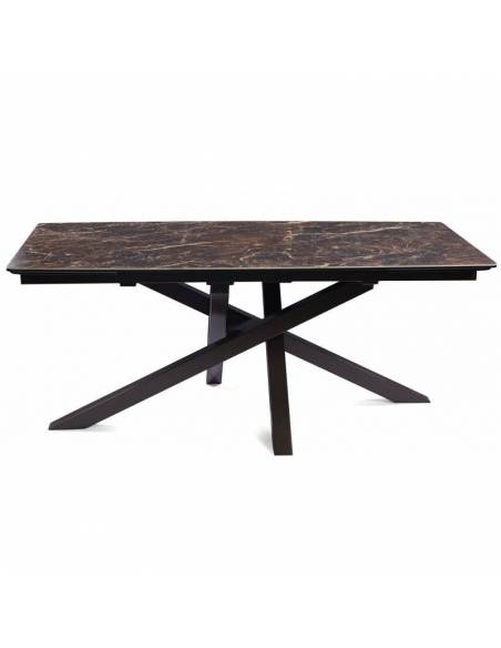 Extendable dining table ARTISTICO dark emperador 180(260)x90x75h