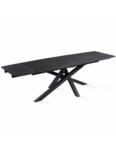 Extendable dining table ARTISTICO black marquina 180(260)x90x75h