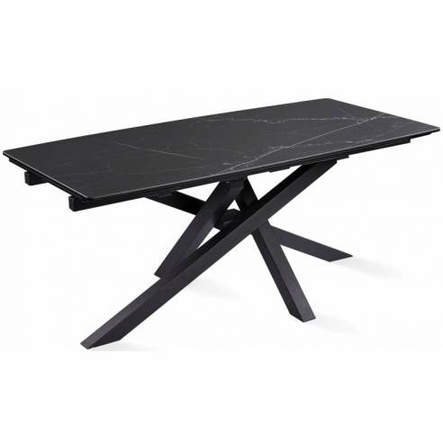 Extendable dining table ARTISTICO black...