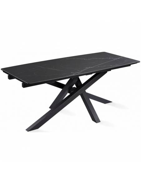 Extendable dining table ARTISTICO black marquina 180(260)x90x75h