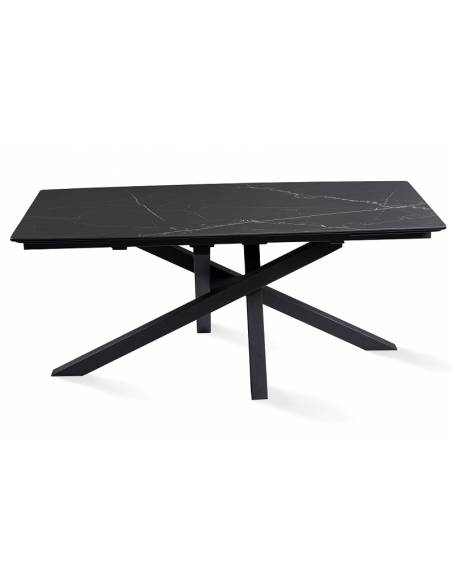 Extendable dining table ARTISTICO black marquina 180(260)x90x75h