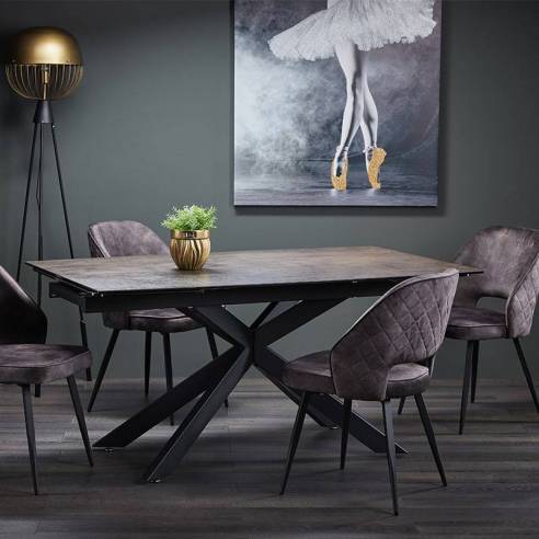 Tavolo allungabile RENZO iron moss 160(240)x90x75