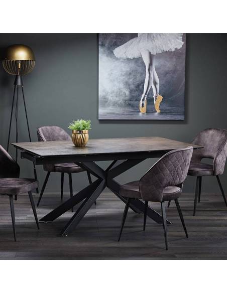 Tavolo allungabile RENZO iron moss 160(240)x90x75