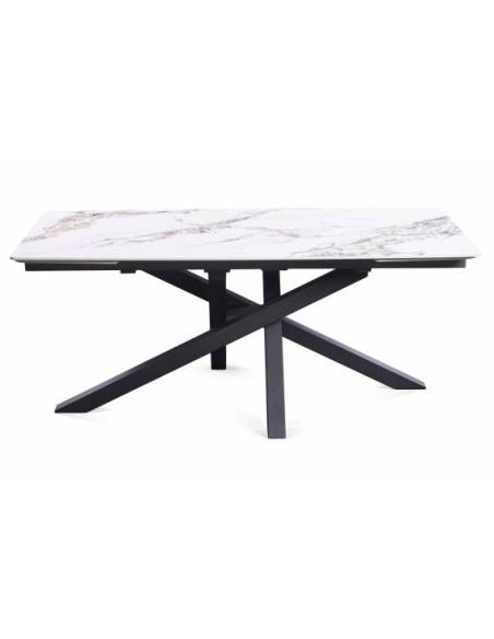 Extendable dining table ARTISTICO butterfly onyx 180(260)x90x75h