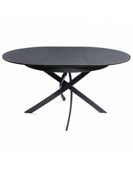 Tavolo allungabile FIORE grigio scuro Ø110(155)x75h