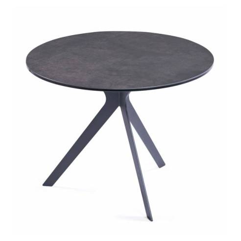 Coffee table FLORIN Ø60 iron moss