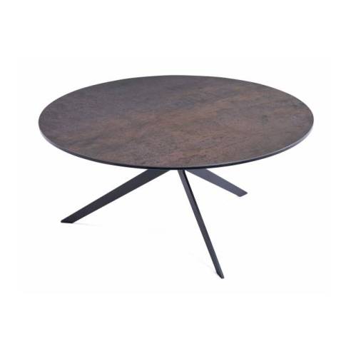Coffee table FLORIN Ø80 iron moss
