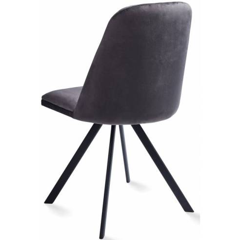 Dining chair ROUND dark grey