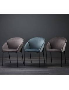 Poltrona girevole MONNA grigio-marrone