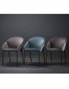 Poltrona girevole MONNA grigio-marrone