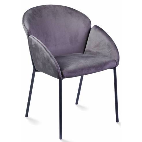 Poltrona girevole MONNA grigio-marrone