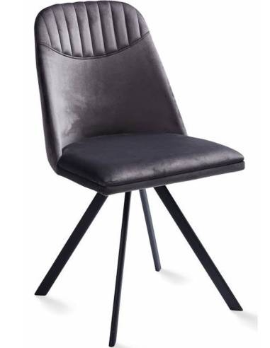Dining chair ROUND dark grey