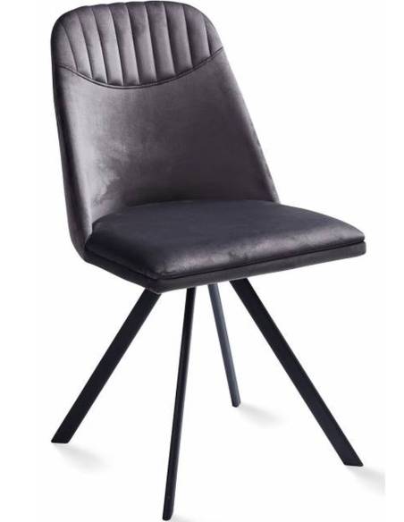 Sedia girevole ROUND grigio scuro