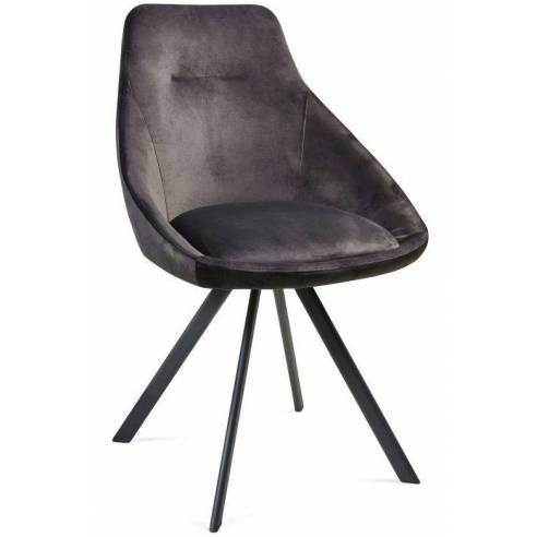 Sedia girevole ALUMNA grigio scuro