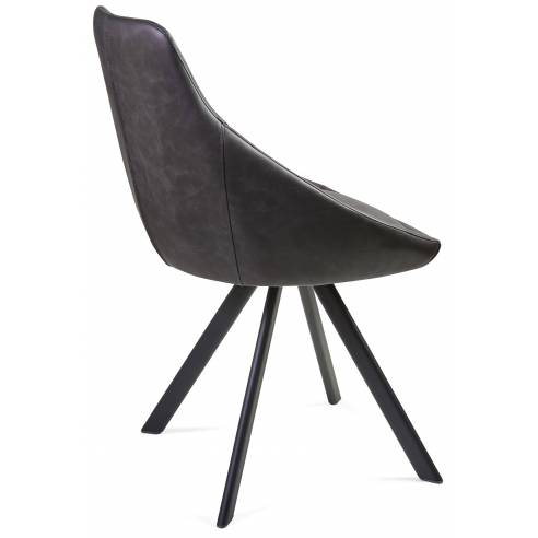 Sedia girevole ALUMNA grigio scuro