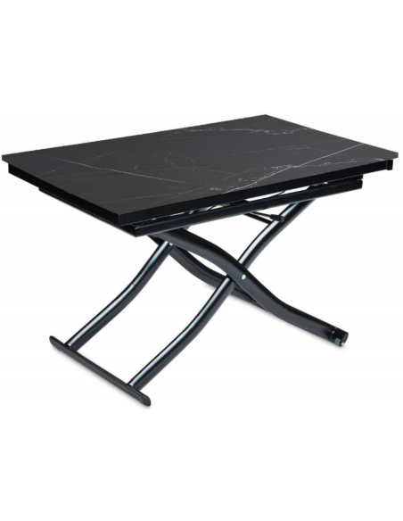 Transforming coffee table BERGAMO 120(200) black marquina