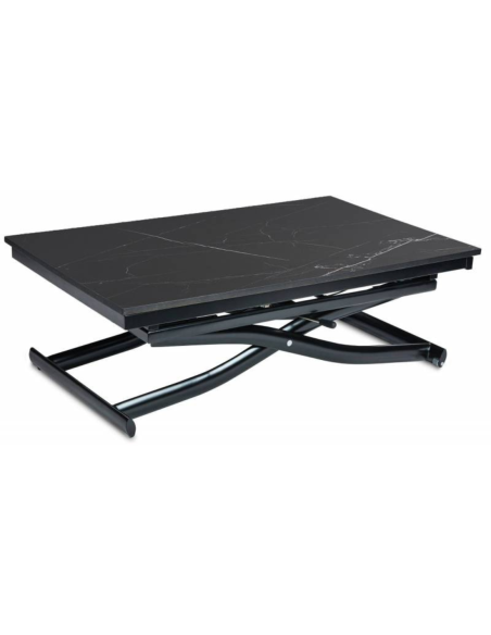 Transforming coffee table BERGAMO 120(200) black marquina