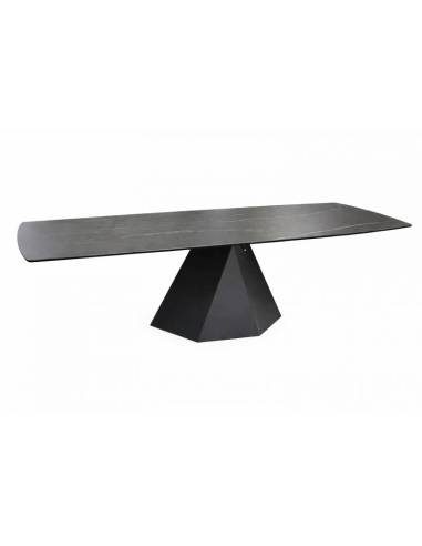 Extendable dining table TARUGO black 160(250)x90