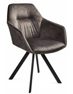 Armchair LINDA dark grey