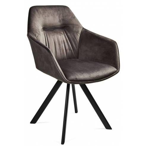 Armchair LINDA dark grey